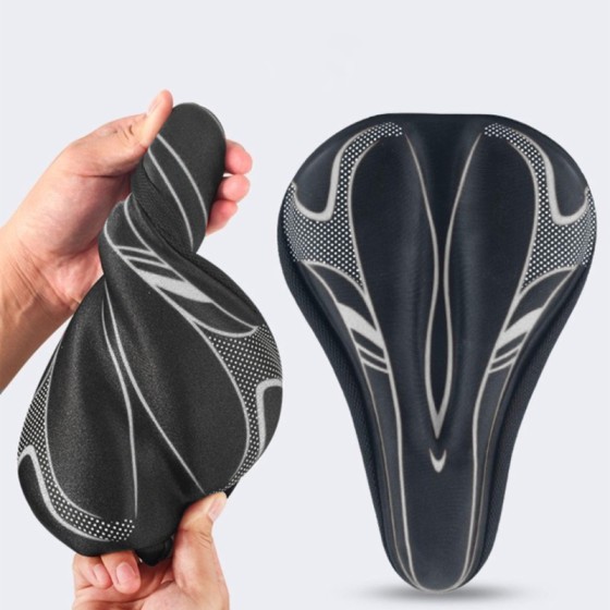 Bike Saddle Cover (Silicone & Sponge Gel Cushion for Enhanced Cycling Comfort)
