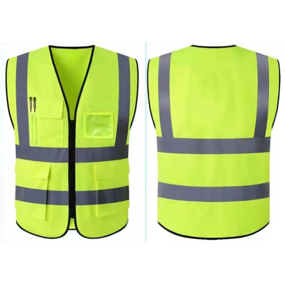 High-Visibility Reflective Safety Vest (Zipper Style)