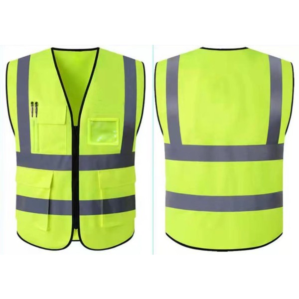 High-Visibility Reflective Safety Vest (Zipper Style)