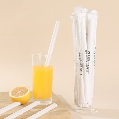 PLA Biodegradable Drinking Straws – Individually Wrapped（Minimum order: 50 packs，Custom packaging available）