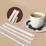 Biodegradable PLA Coffee Stirring Straws（Minimum order: 50 packs，Custom packaging available）