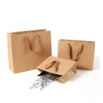 Kraft paper bag, horizontal style（Minimum order: 1000pieces，Custom packaging available）